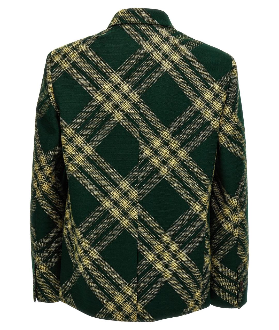 BURBERRY Зеленый шерстяной пиджак, фото 2