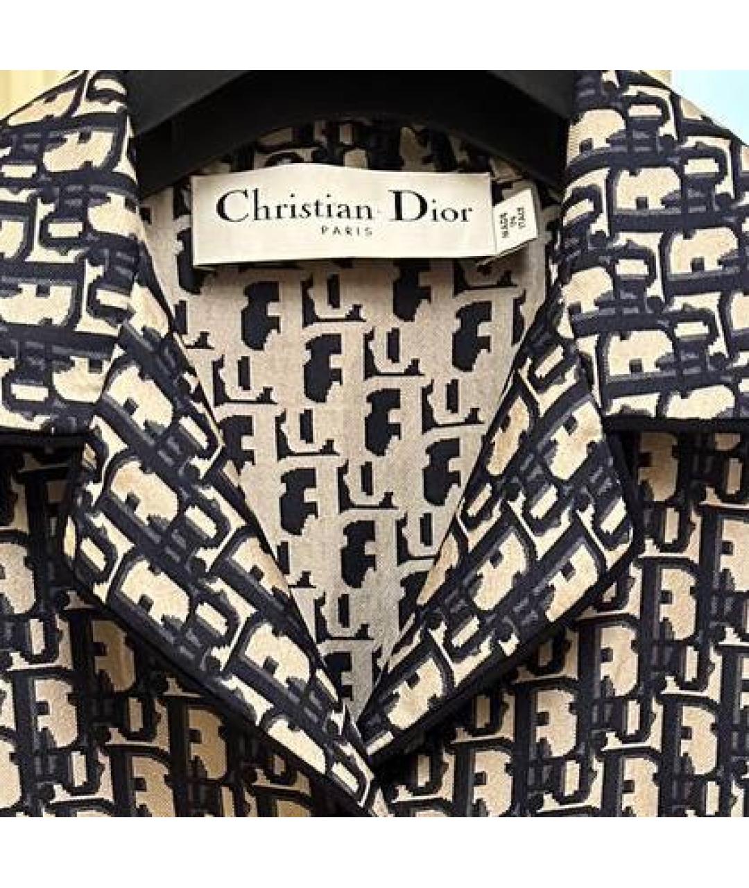 CHRISTIAN DIOR Синяя шелковая рубашка, фото 3
