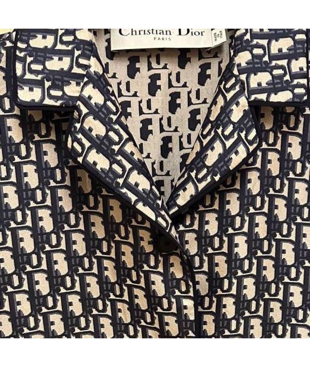 CHRISTIAN DIOR Синяя шелковая рубашка, фото 4