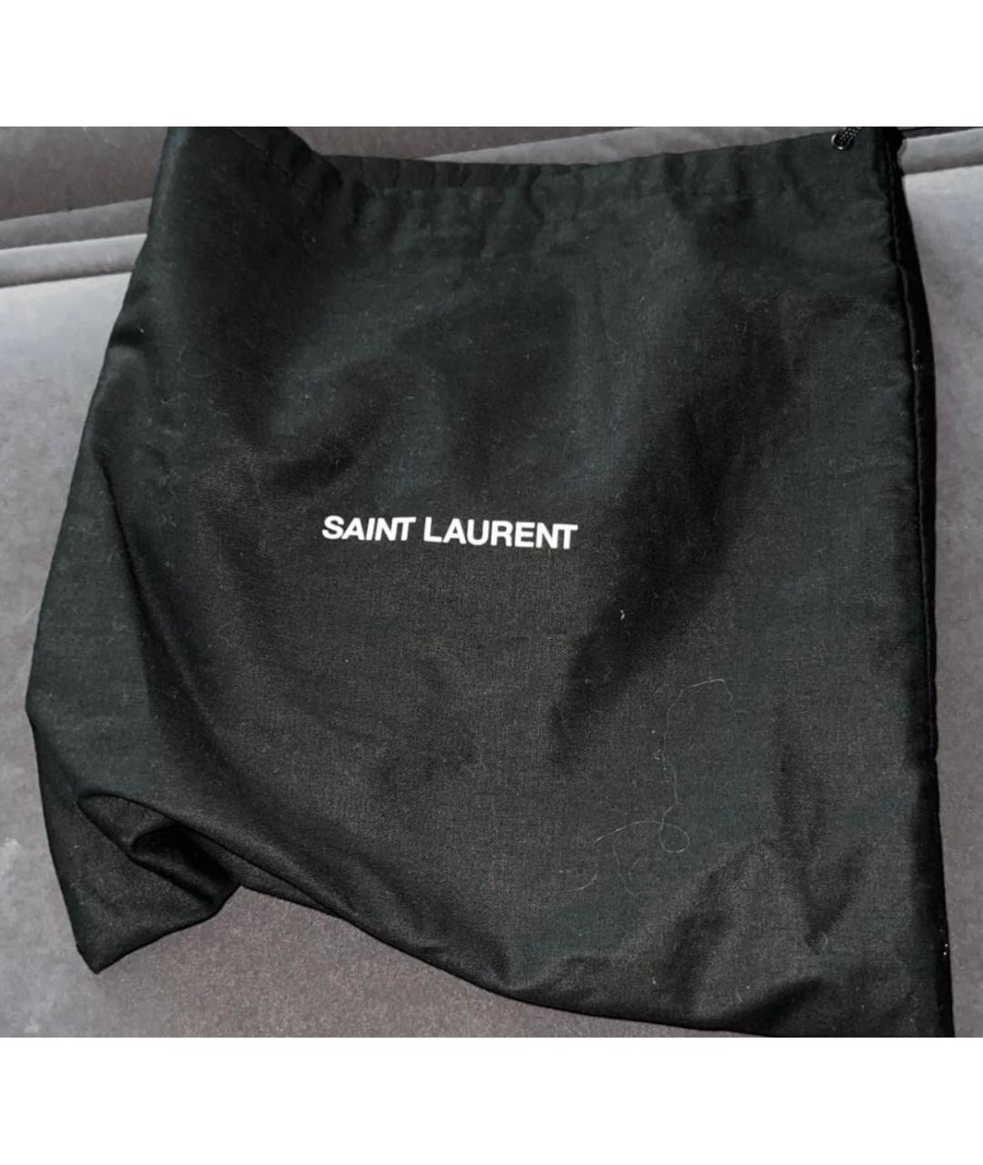 SAINT LAURENT Коричневая кожаная сумка через плечо, фото 7