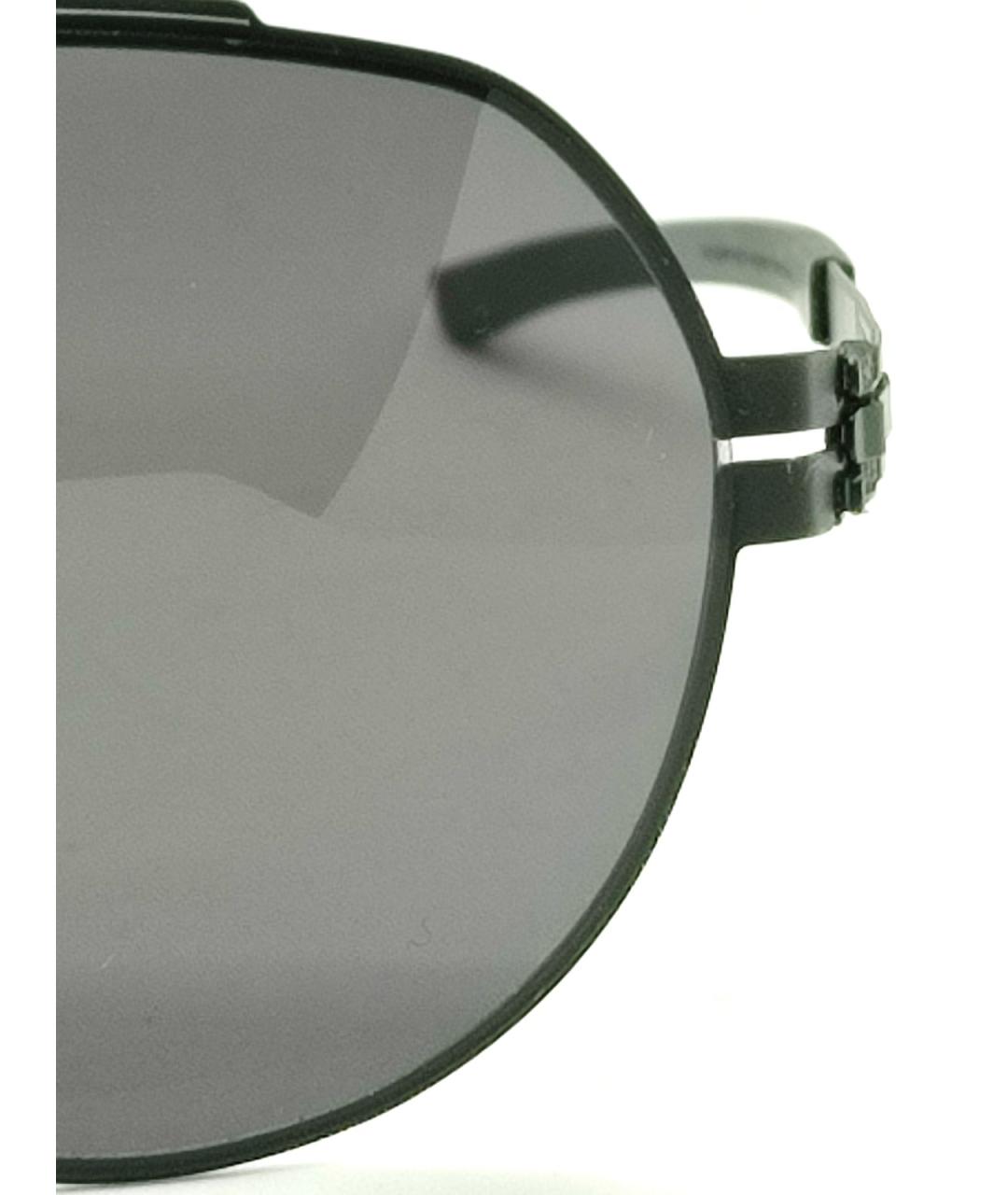 ICBERLIN Черные металлические солнцезащитные очки, фото 3