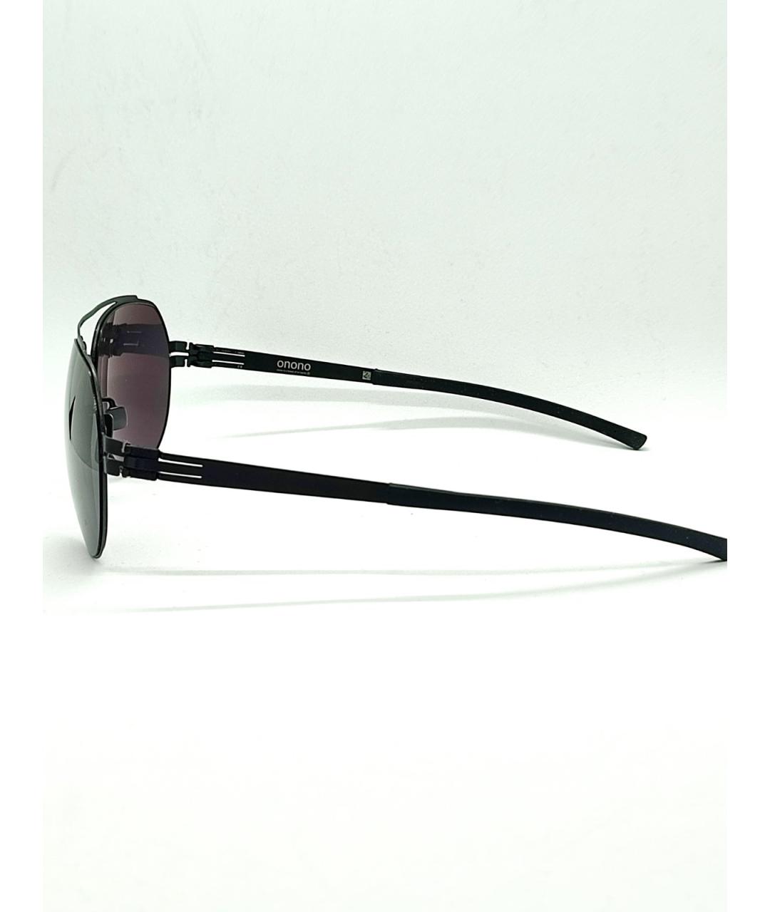 ICBERLIN Черные металлические солнцезащитные очки, фото 4