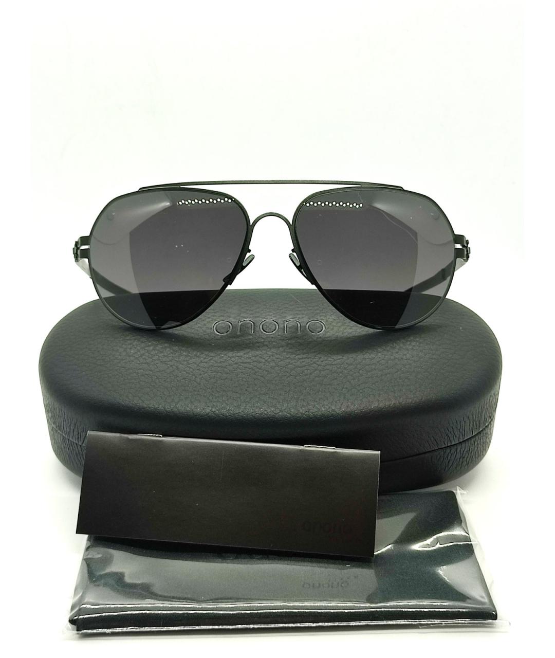 ICBERLIN Черные металлические солнцезащитные очки, фото 2