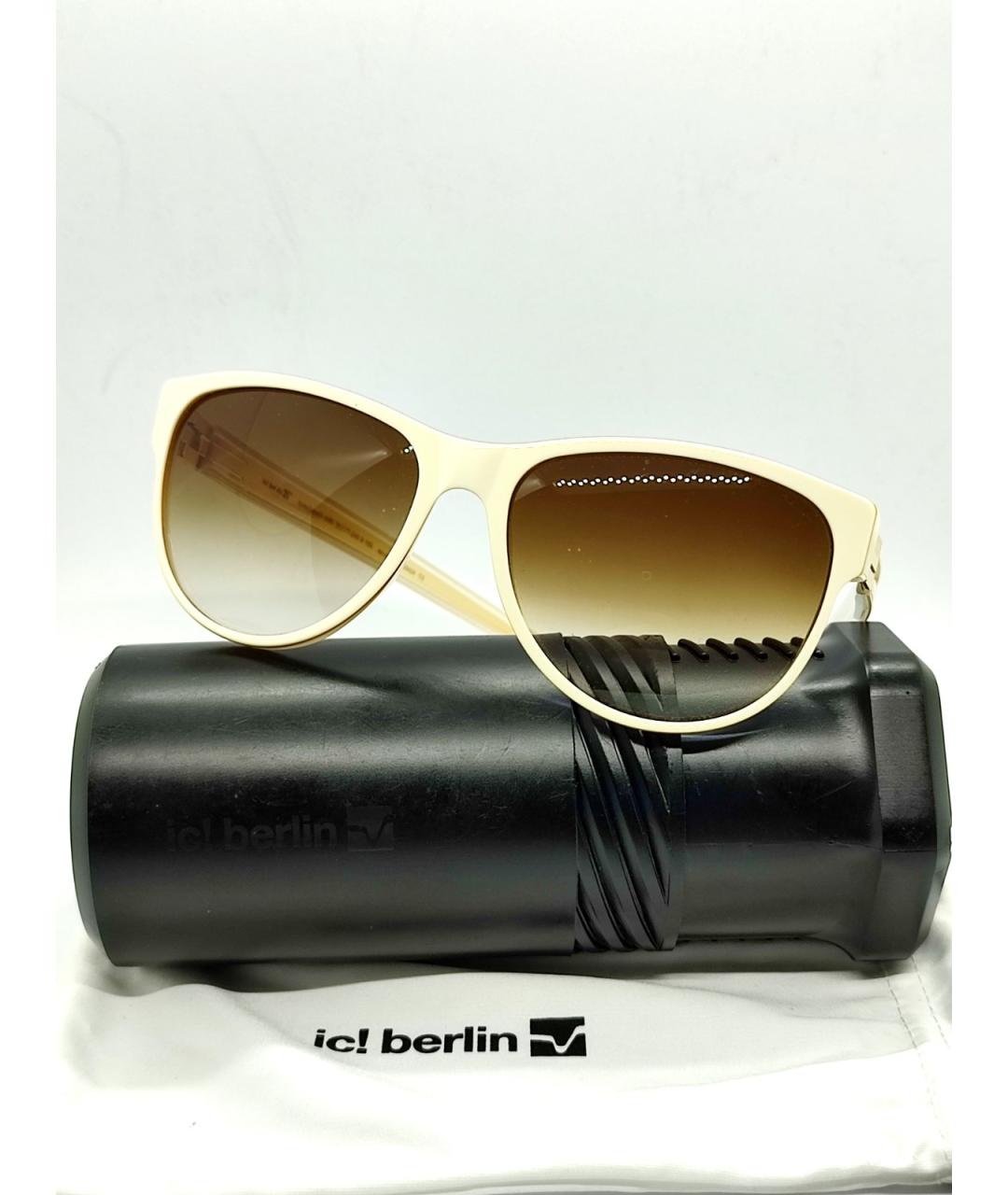 ICBERLIN Белые пластиковые солнцезащитные очки, фото 2