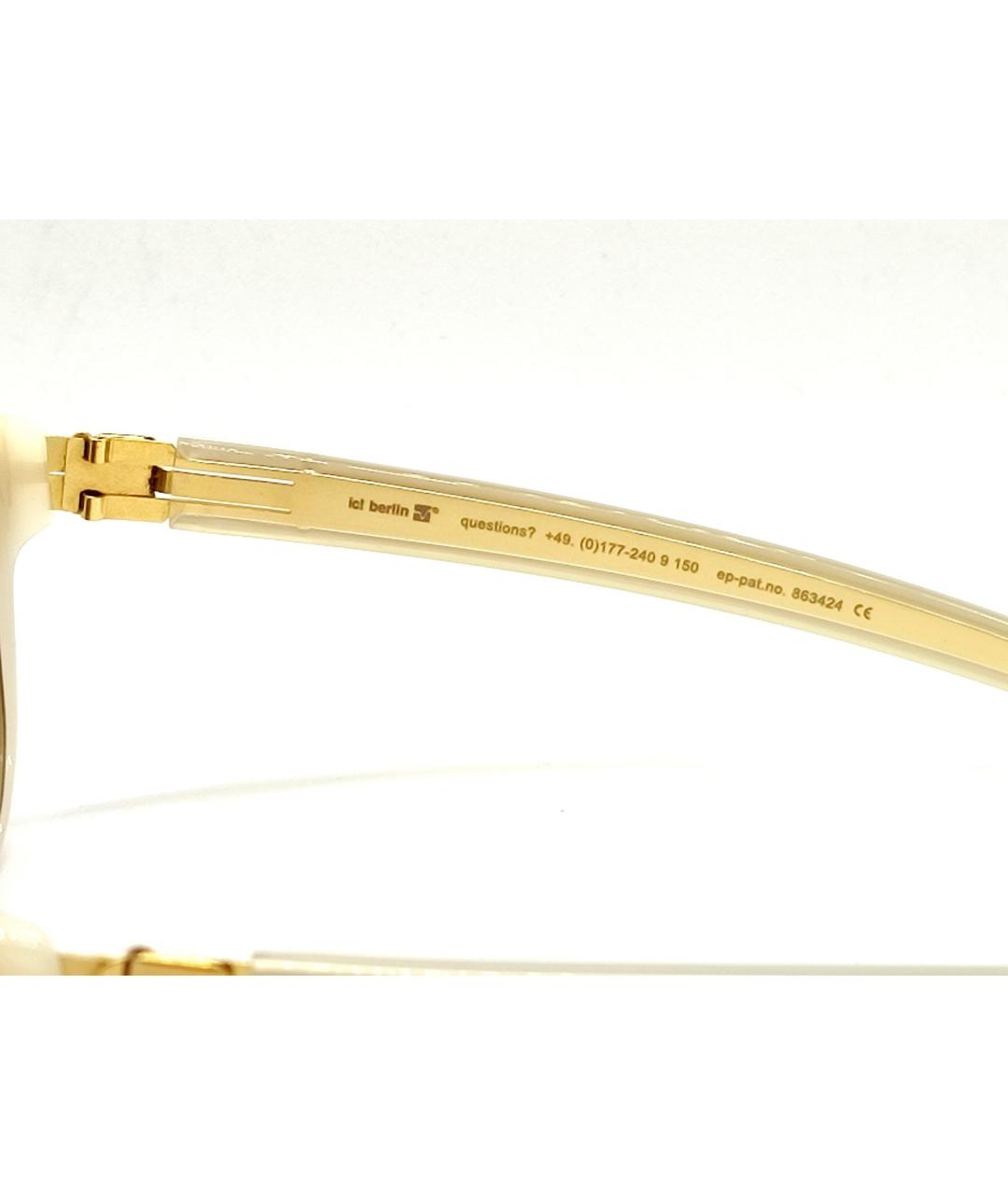 ICBERLIN Белые пластиковые солнцезащитные очки, фото 5