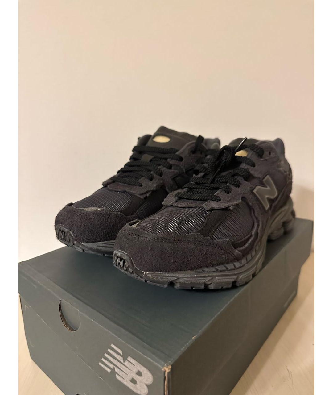 NEW BALANCE Черные замшевые низкие кроссовки / кеды, фото 3
