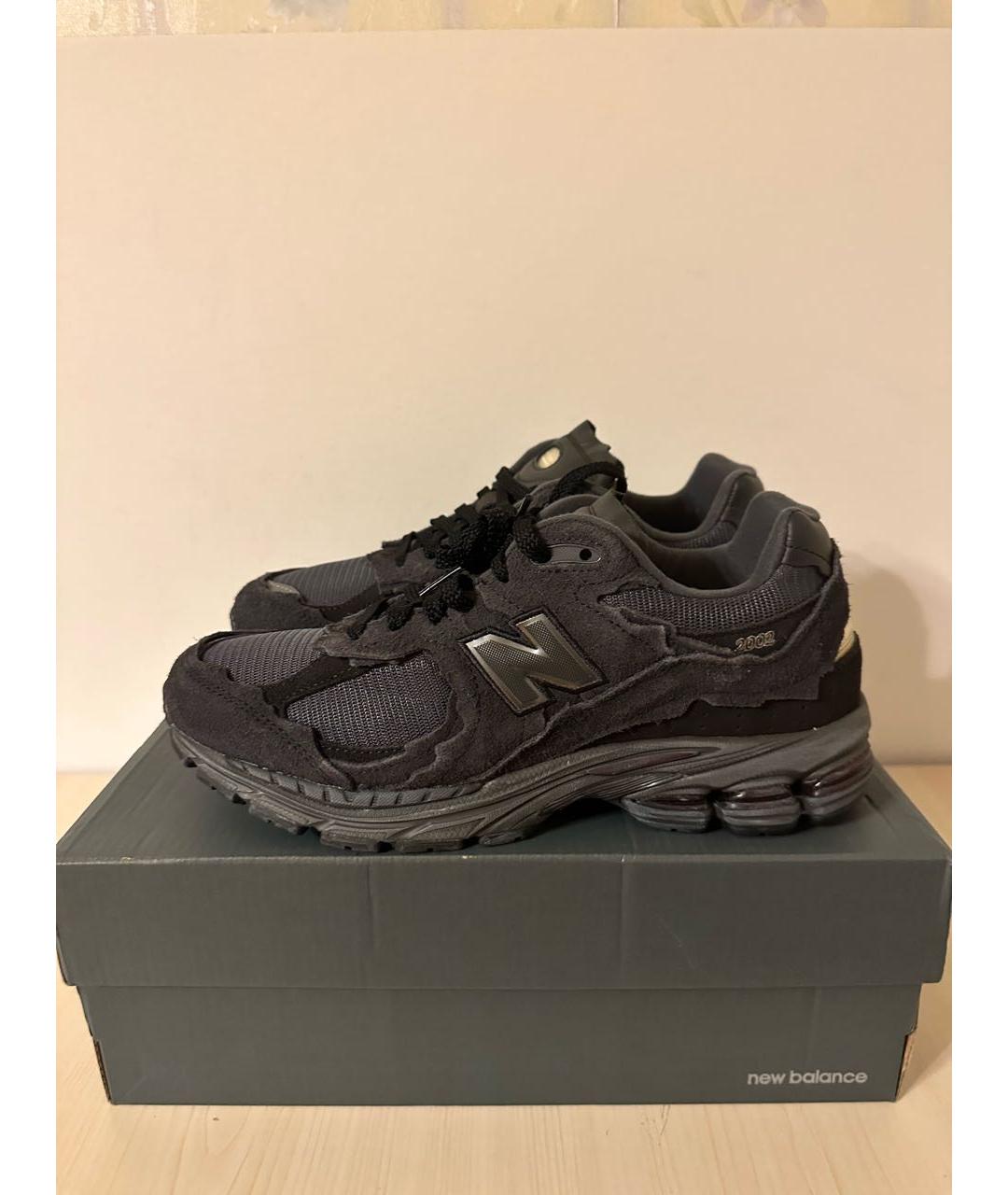 NEW BALANCE Черные замшевые низкие кроссовки / кеды, фото 2