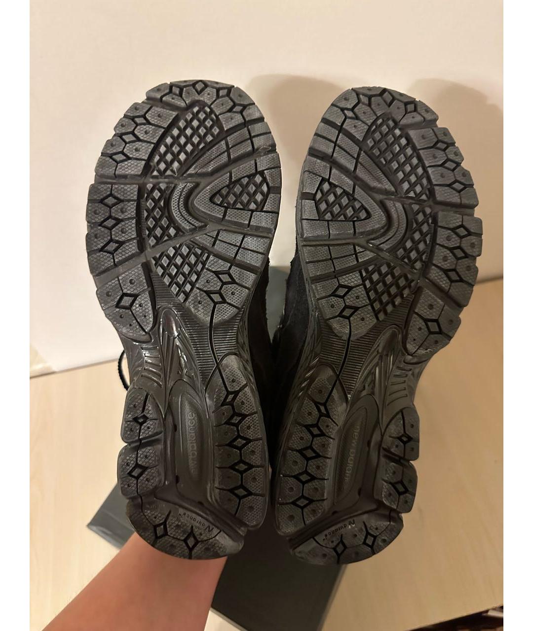 NEW BALANCE Черные замшевые низкие кроссовки / кеды, фото 5