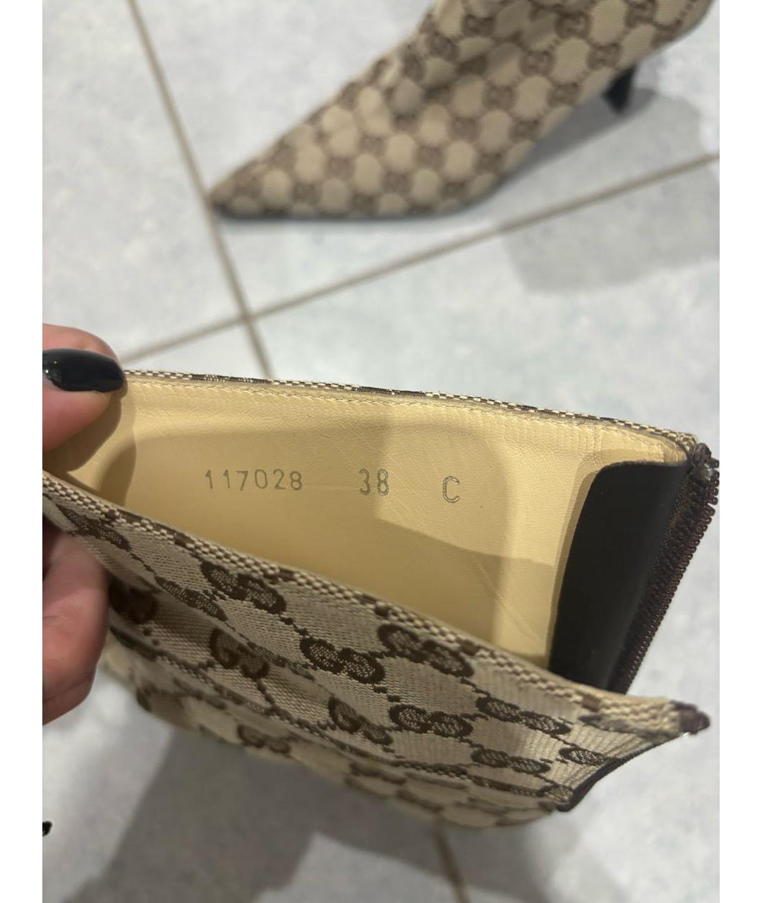 GUCCI Бежевые полусапоги, фото 6