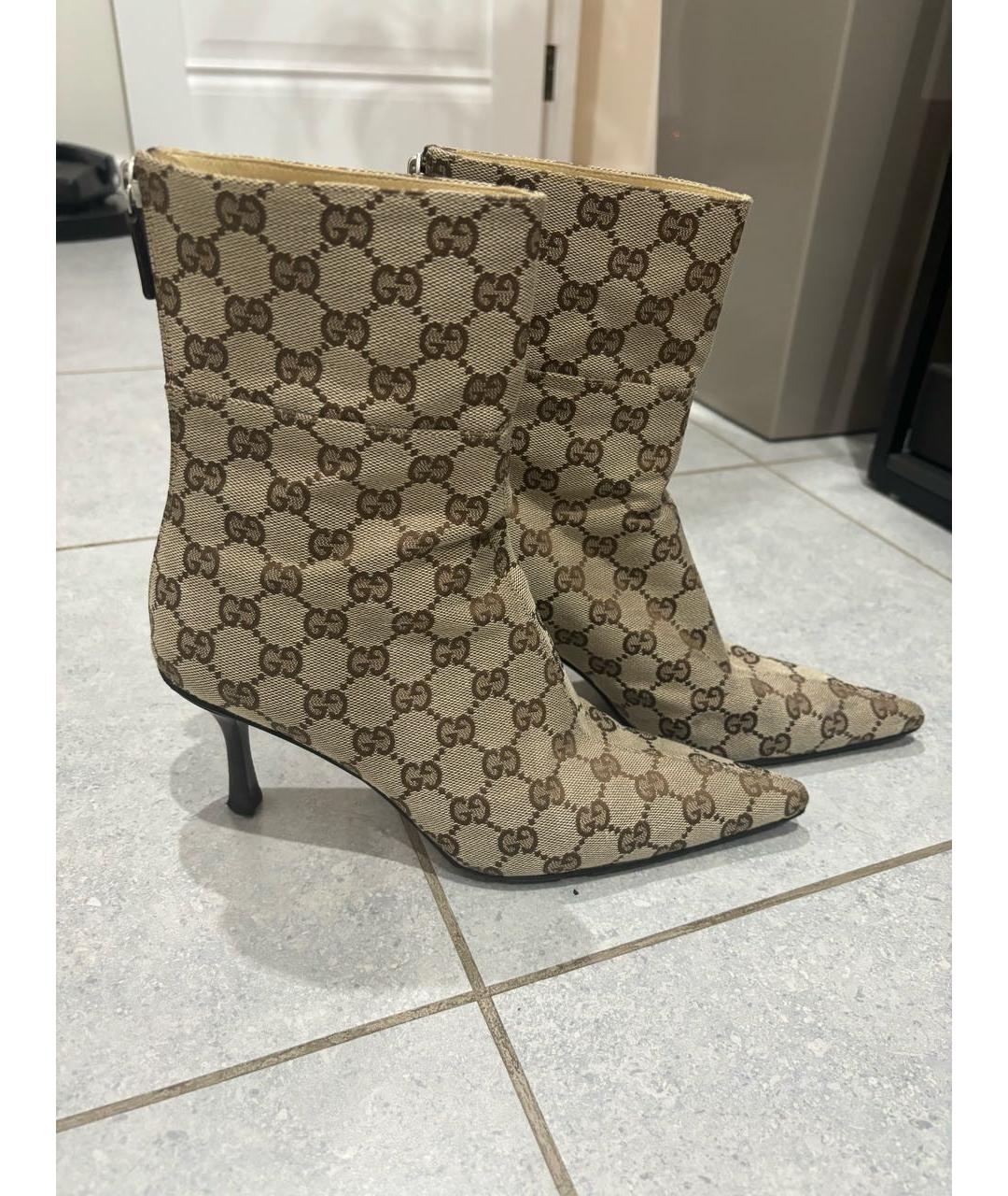 GUCCI Бежевые полусапоги, фото 8