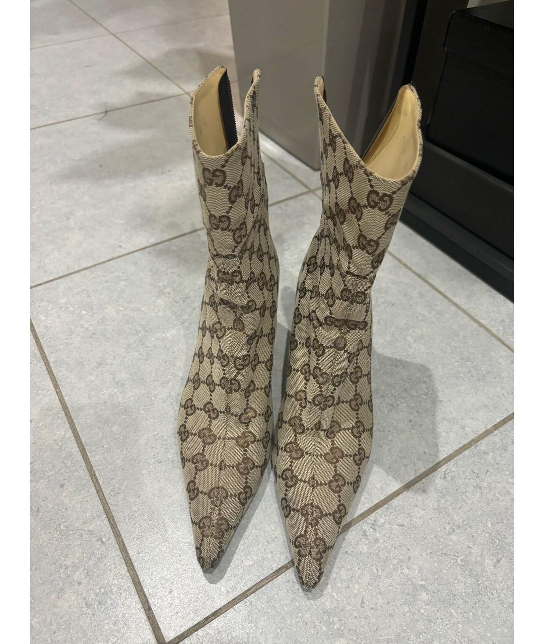 GUCCI Бежевые полусапоги, фото 2