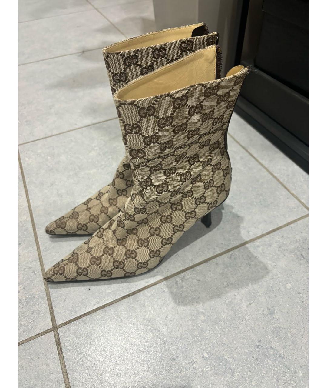GUCCI Бежевые полусапоги, фото 3