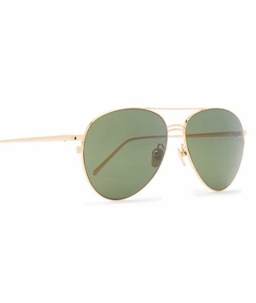 LINDA FARROW Зеленые металлические солнцезащитные очки, фото 3