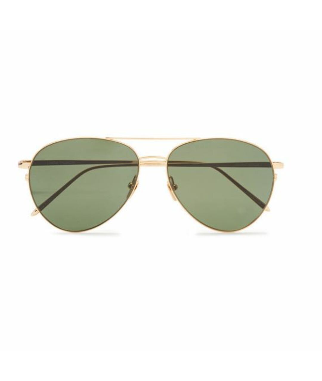 LINDA FARROW Зеленые металлические солнцезащитные очки, фото 1