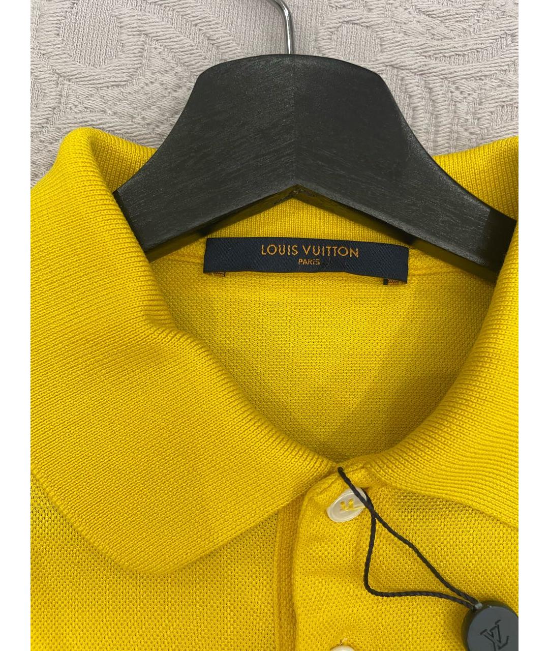 LOUIS VUITTON PRE-OWNED Желтое хлопковое поло с коротким рукавом, фото 4