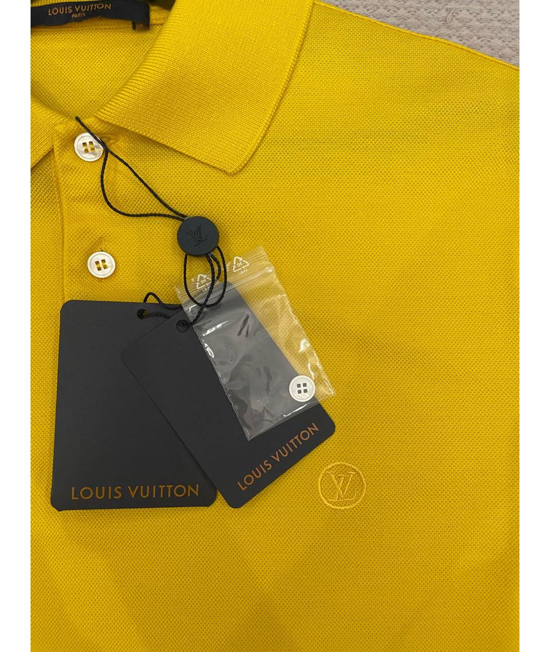 LOUIS VUITTON PRE-OWNED Желтое хлопковое поло с коротким рукавом, фото 3