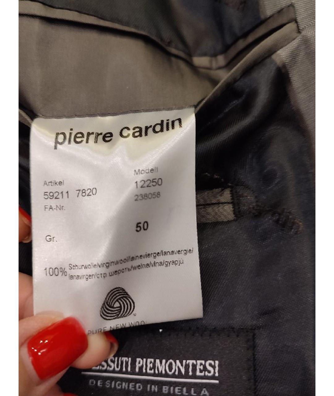 PIERRE CARDIN Антрацитовый шерстяной пиджак, фото 7