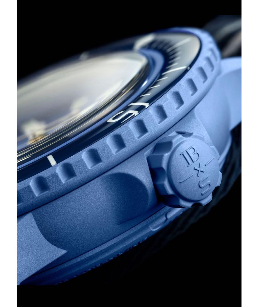Blancpain Синие керамические часы, фото 6