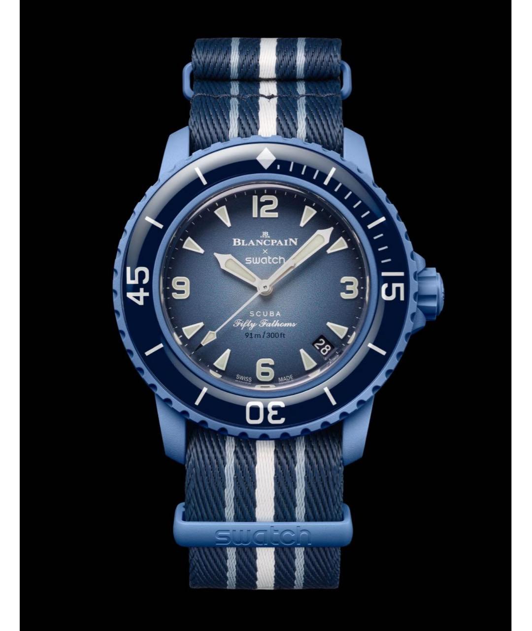 Blancpain Синие керамические часы, фото 9