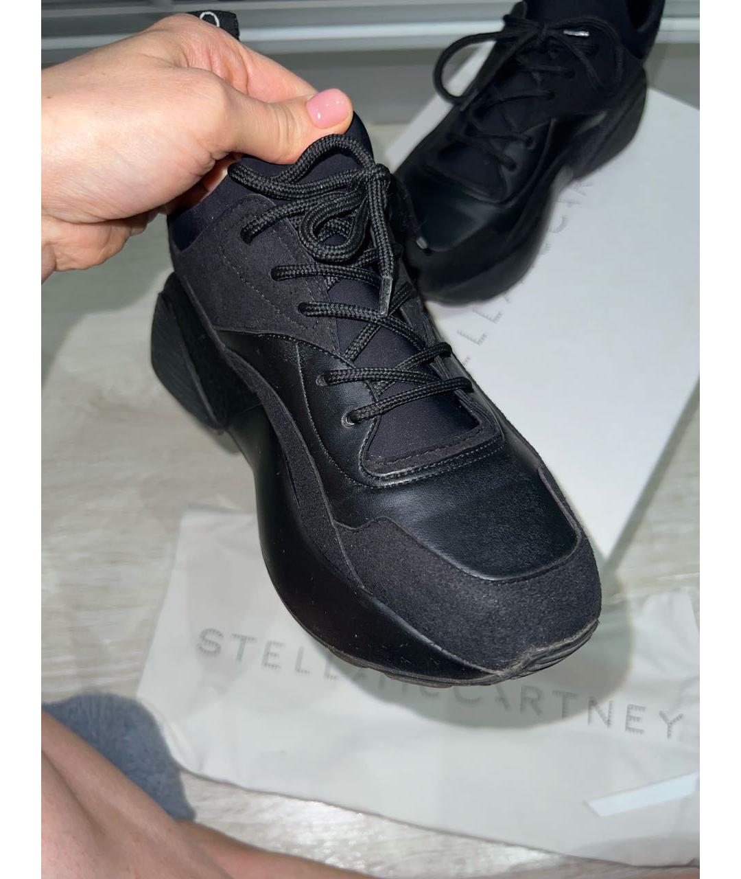 STELLA MCCARTNEY Черные кожаные кроссовки, фото 7