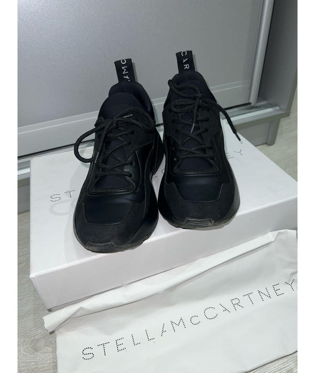 STELLA MCCARTNEY Черные кожаные кроссовки, фото 2