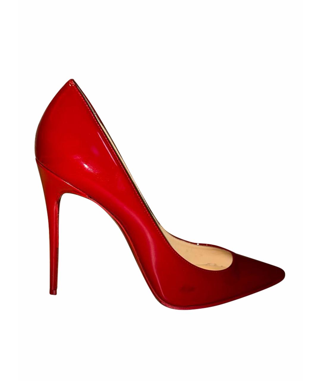 CHRISTIAN LOUBOUTIN Красные туфли из лакированной кожи, фото 1