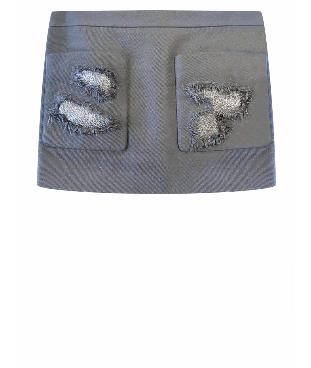 ALEXANDER WANG Темно-синяя шерстяная юбка мини, фото 1
