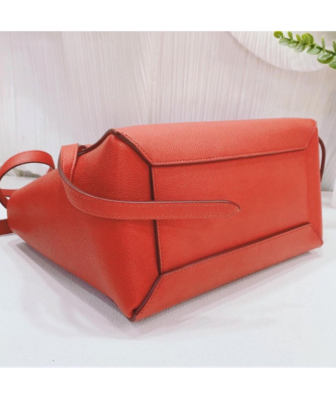 CELINE Красная кожаная сумка через плечо, фото 4