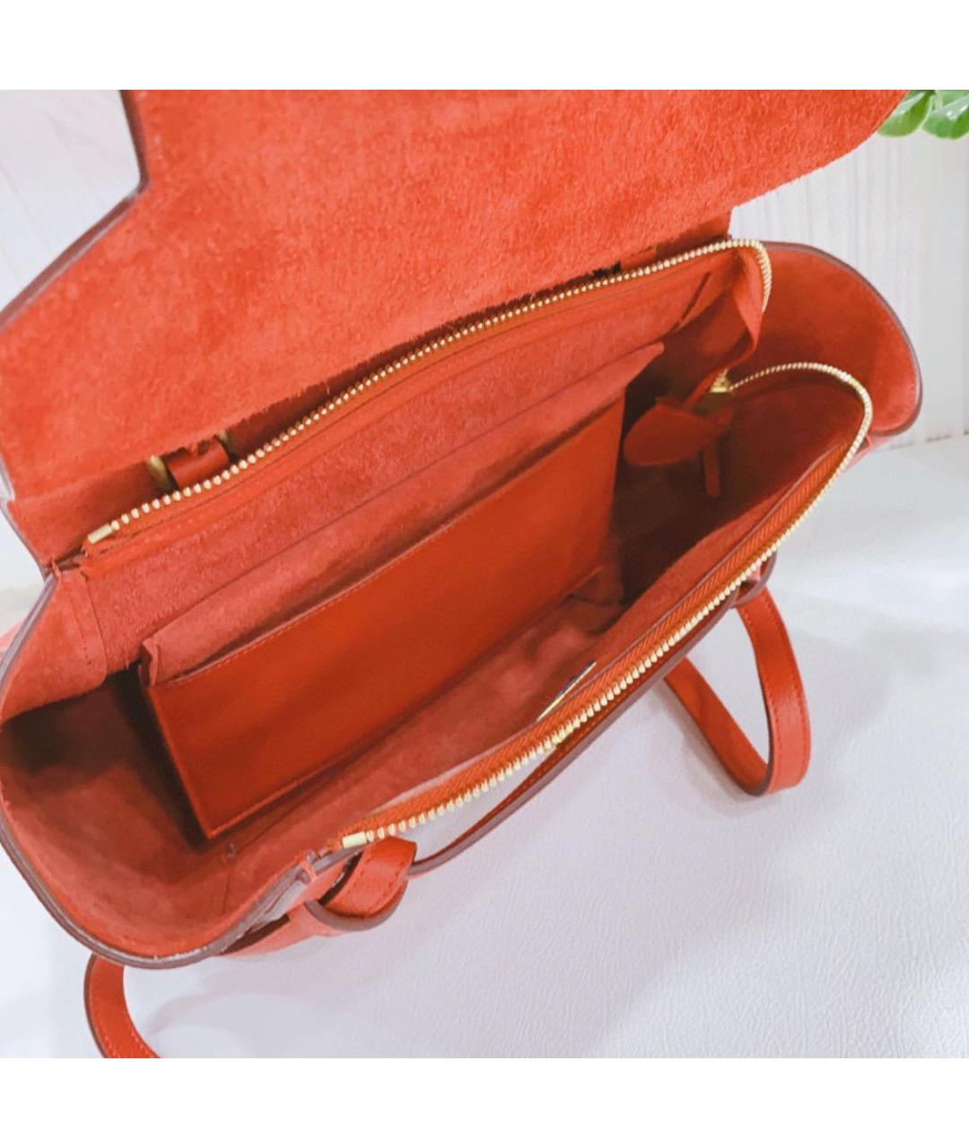 CELINE Красная кожаная сумка через плечо, фото 5