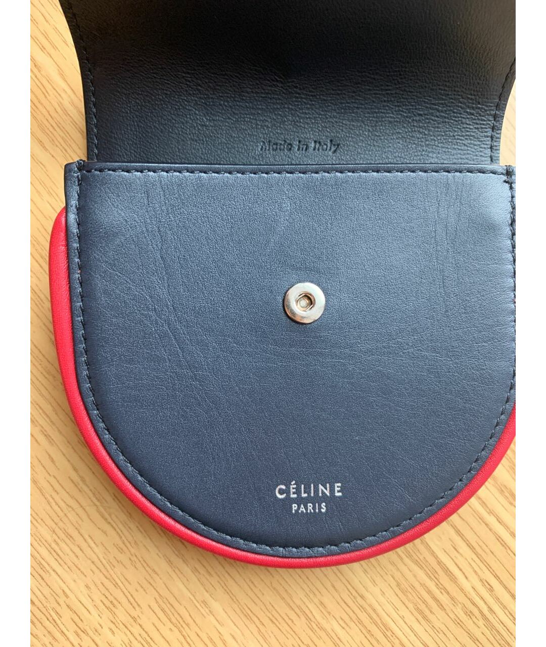CELINE PRE-OWNED Темно-синий кожаный кошелек, фото 2