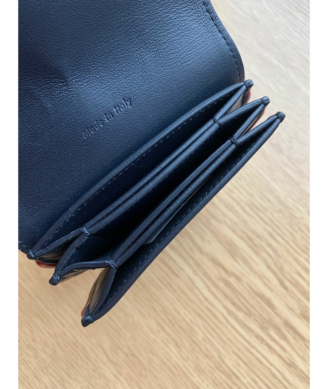 CELINE PRE-OWNED Темно-синий кожаный кошелек, фото 3
