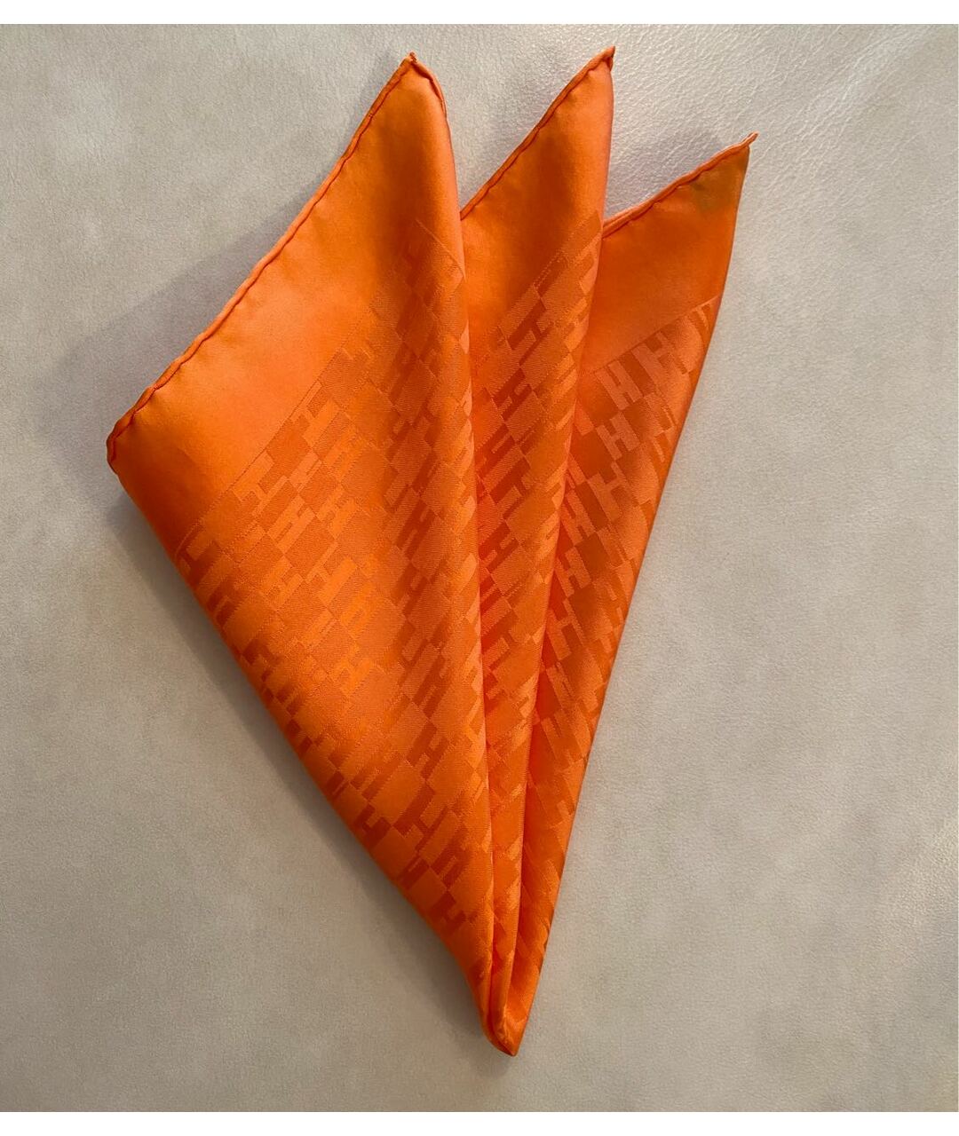 HERMES PRE-OWNED Коралловый шелковый платок, фото 6