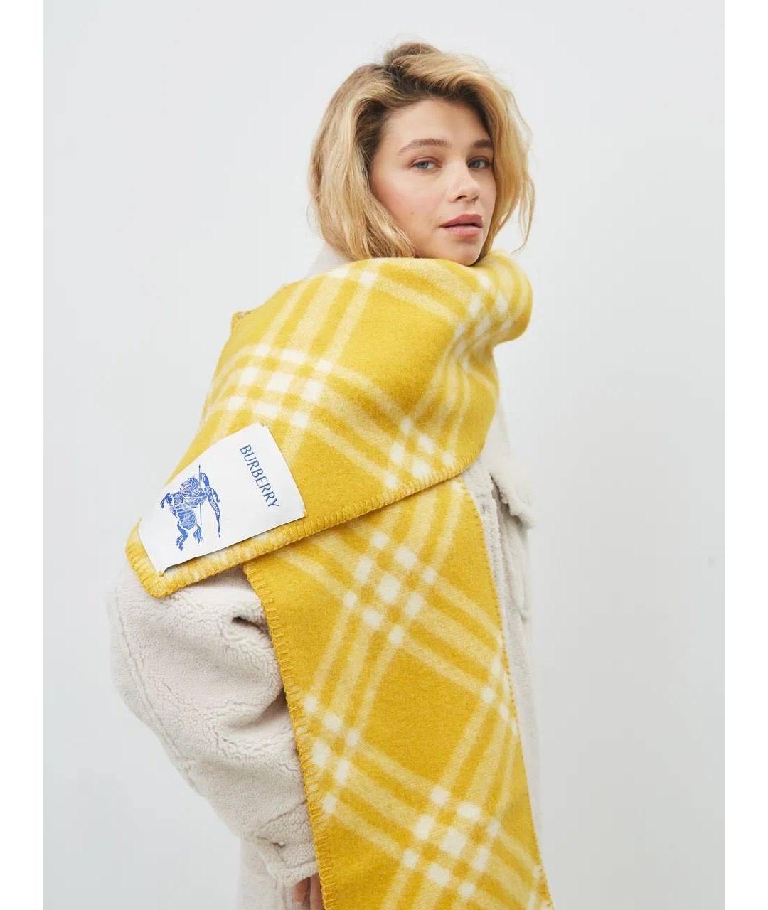 BURBERRY Мульти шерстяной шарф, фото 2