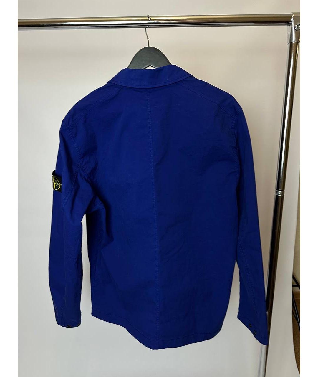 STONE ISLAND Синяя хлопко-эластановая куртка, фото 7