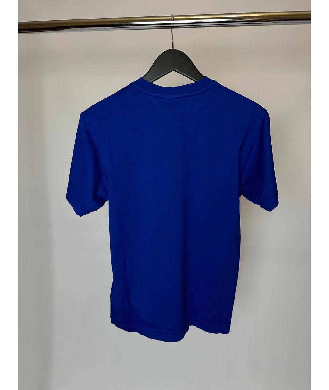 STONE ISLAND Синяя хлопковая футболка, фото 6