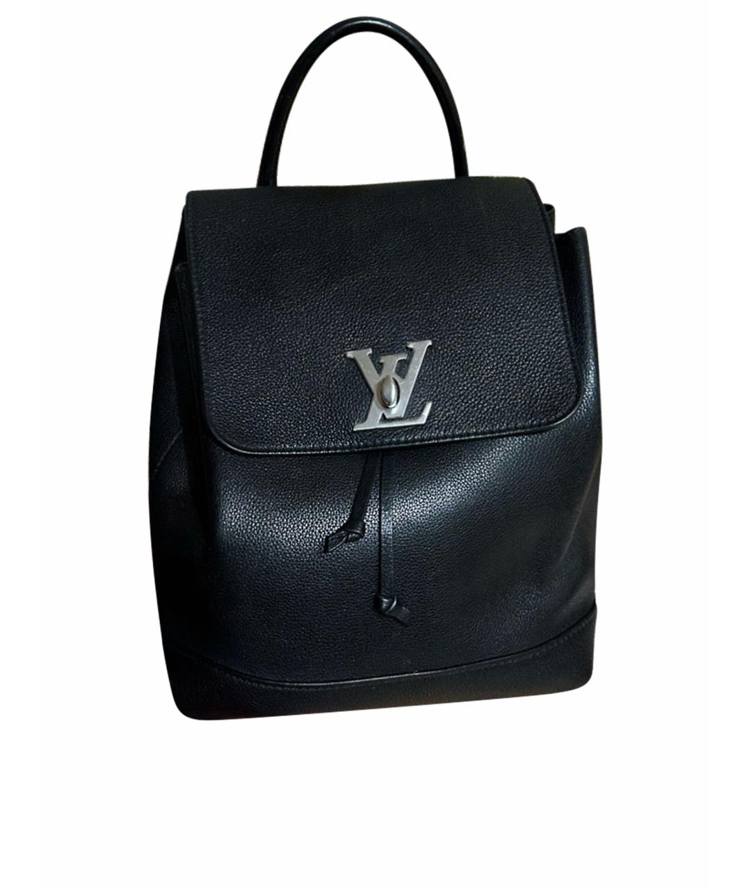 LOUIS VUITTON PRE-OWNED Черный кожаный рюкзак, фото 1