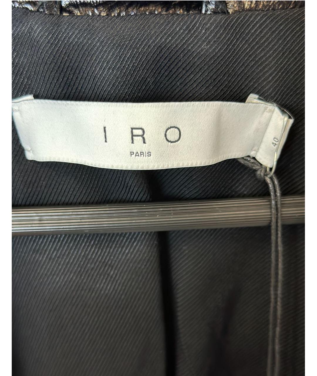 IRO Черный кожаный кардиган, фото 3