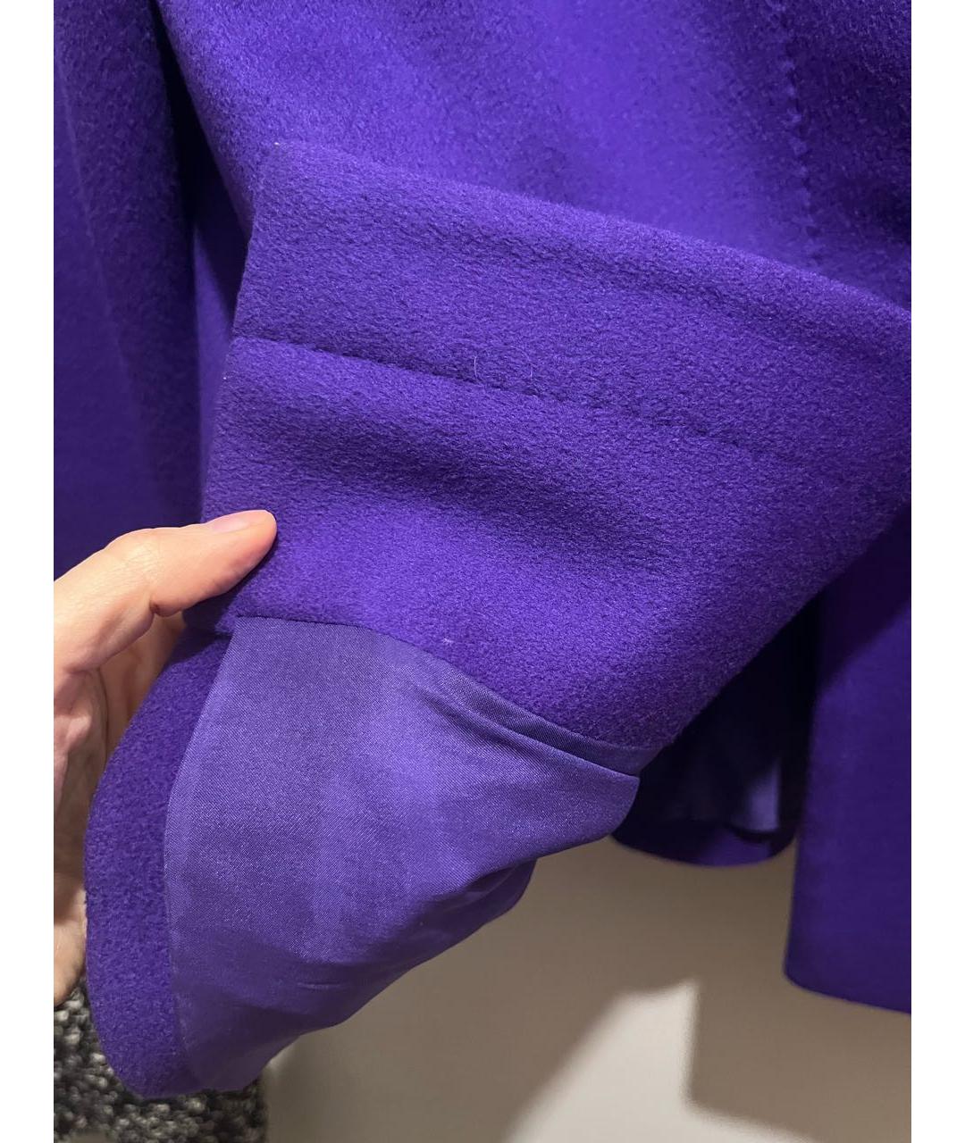 VERSACE Фиолетовое шерстяное пальто, фото 6