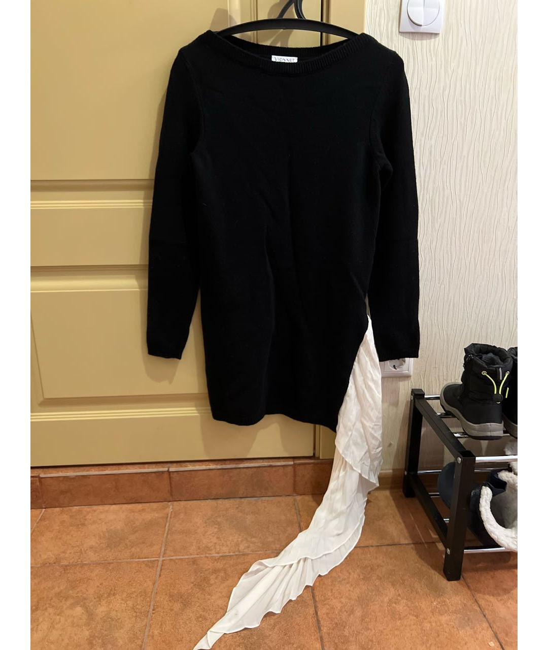 VIONNET Черный шерстяной джемпер / свитер, фото 7