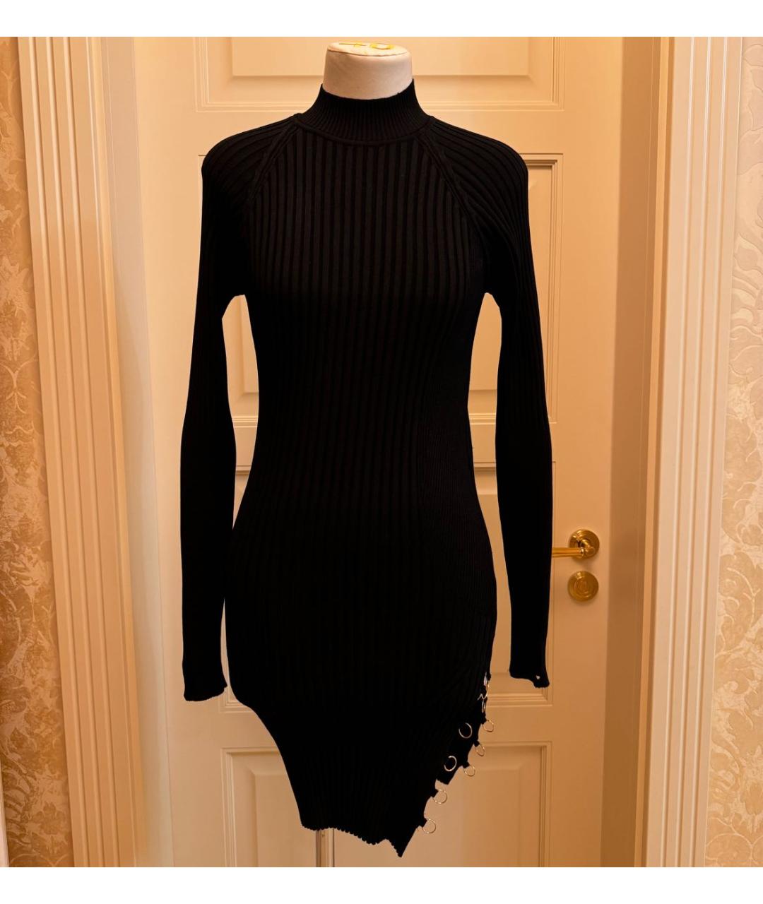 JACQUEMUS Черное вискозное повседневное платье, фото 7