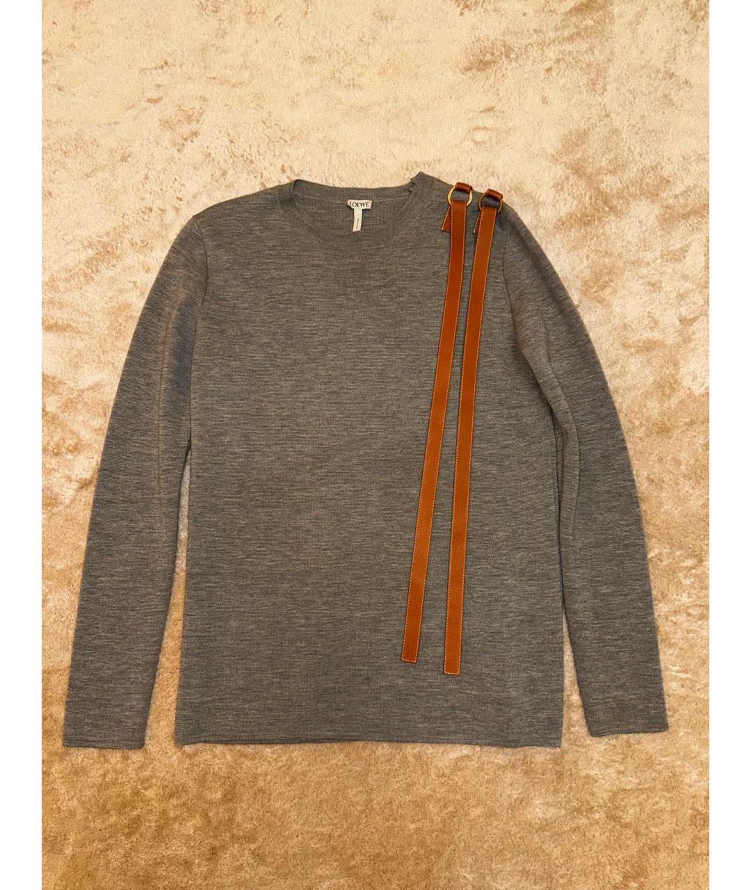 LOEWE Антрацитовый шерстяной джемпер / свитер, фото 7