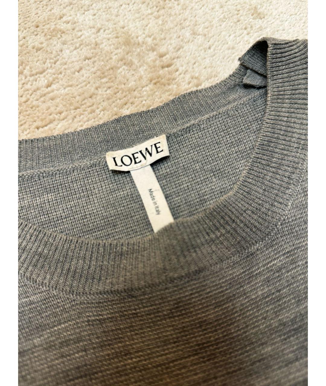 LOEWE Антрацитовый шерстяной джемпер / свитер, фото 5