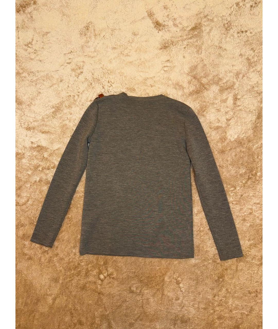 LOEWE Антрацитовый шерстяной джемпер / свитер, фото 2