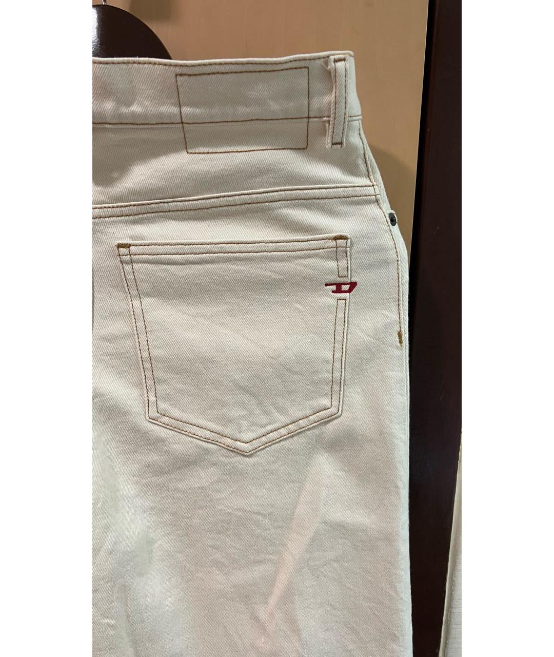 DIESEL Бежевые хлопко-эластановые джинсы клеш, фото 4