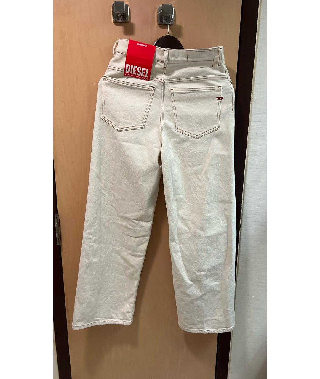 DIESEL Бежевые хлопко-эластановые джинсы клеш, фото 2