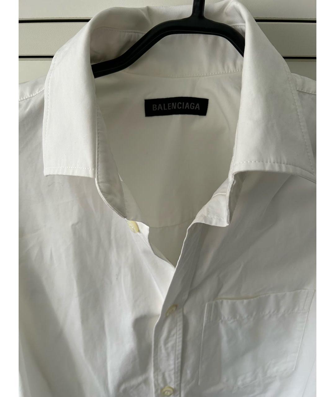 BALENCIAGA Белая хлопковая рубашка, фото 3