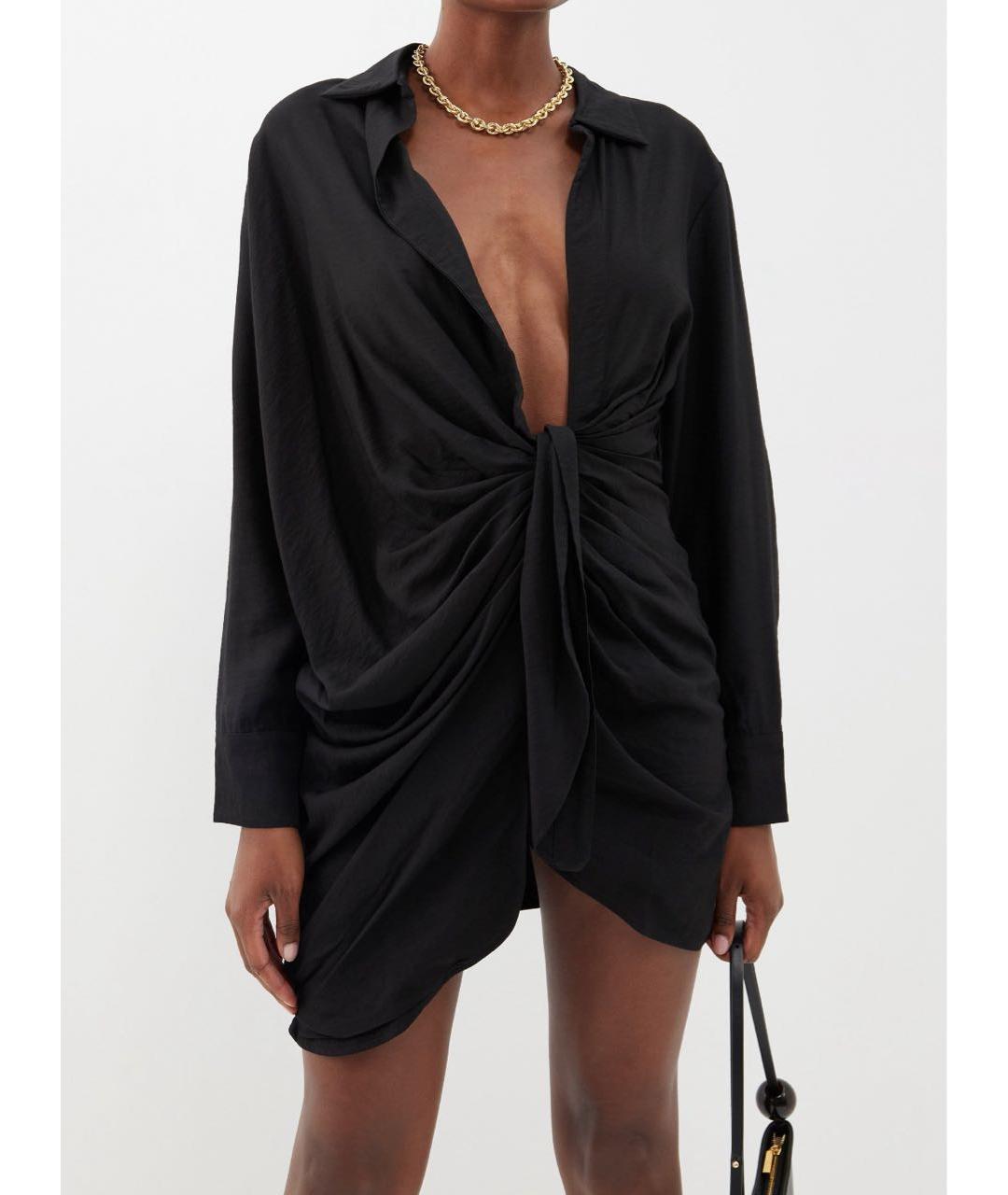 JACQUEMUS Черное повседневное платье, фото 6