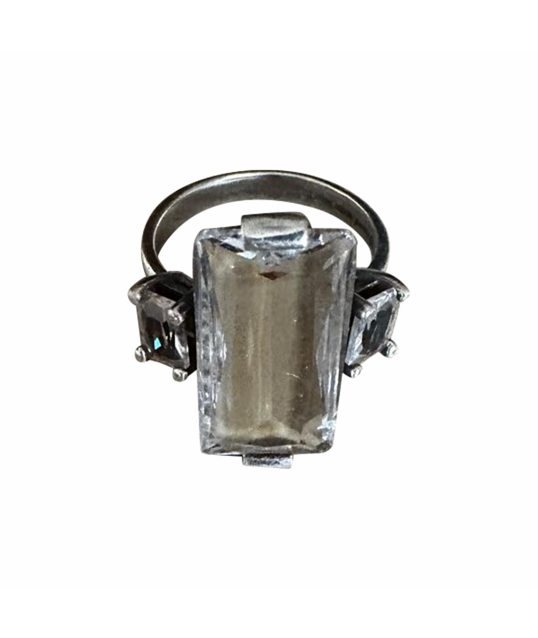 BOTTEGA VENETA Белое серебряное кольцо, фото 5