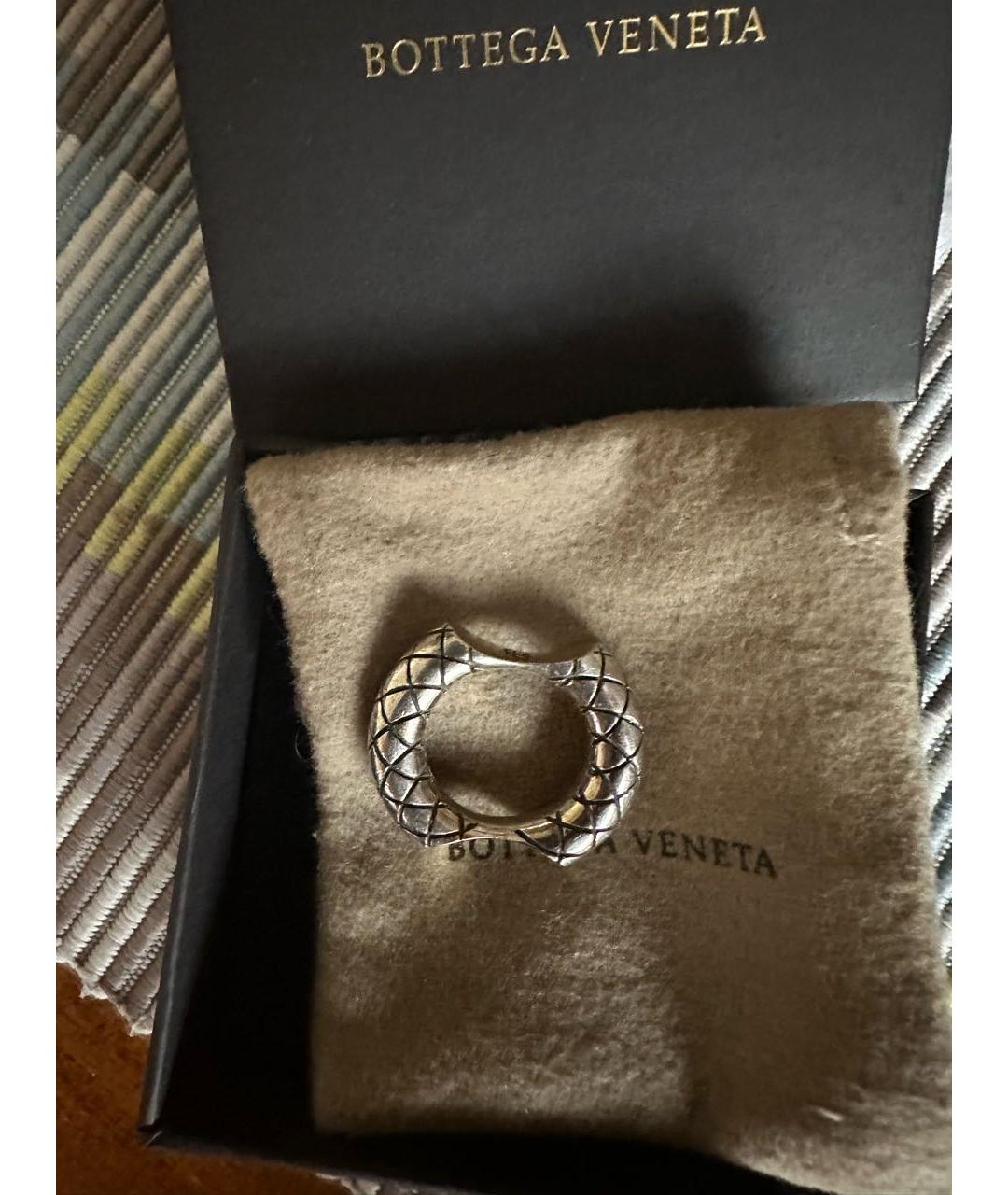 BOTTEGA VENETA Белое серебряное кольцо, фото 2