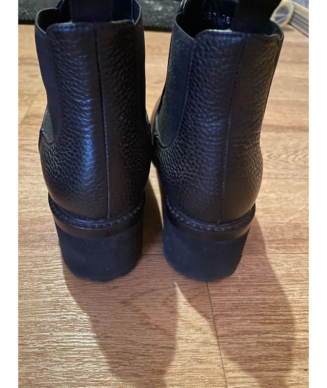 DOUCAL'S Черные кожаные ботинки, фото 4